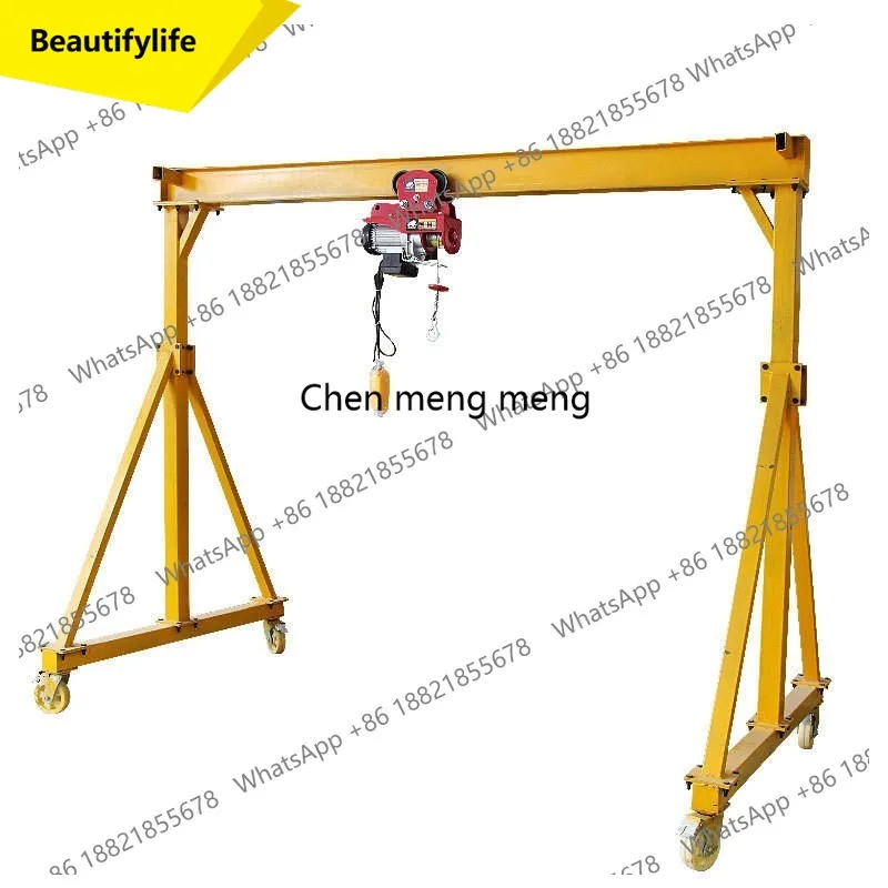 

A38 Portable Mobile Gantry Cranes Height Adjustable Manual Adjust for Workshop Factory Use Electric Hoist Lifting