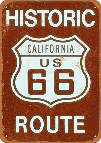 Металлический знак-California Route 66-винтажный вид