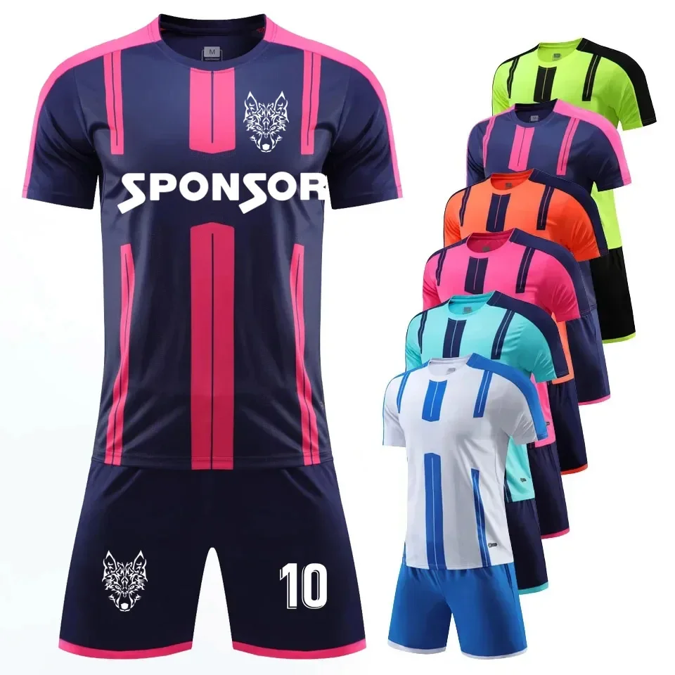 

Football Jersey Set For Men Women Kids Soccer Club Team Training Uniforms Adult 2 Piece Quick Dry Children Sports Clothing