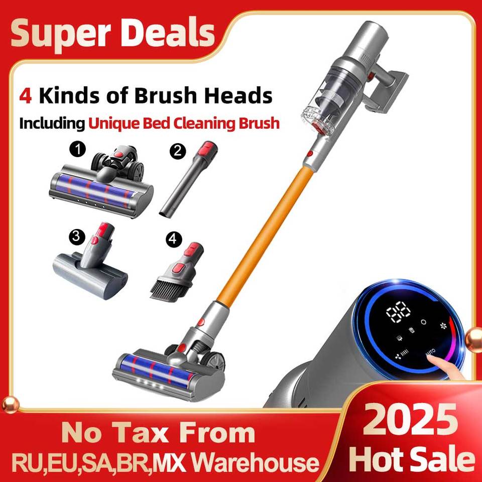  Cordless Handheld Vacuum Cleaner,27000PA,Touch Screen,Smart Dust Sensor,Auto Speed Control for Home Bed Carpet Clean 