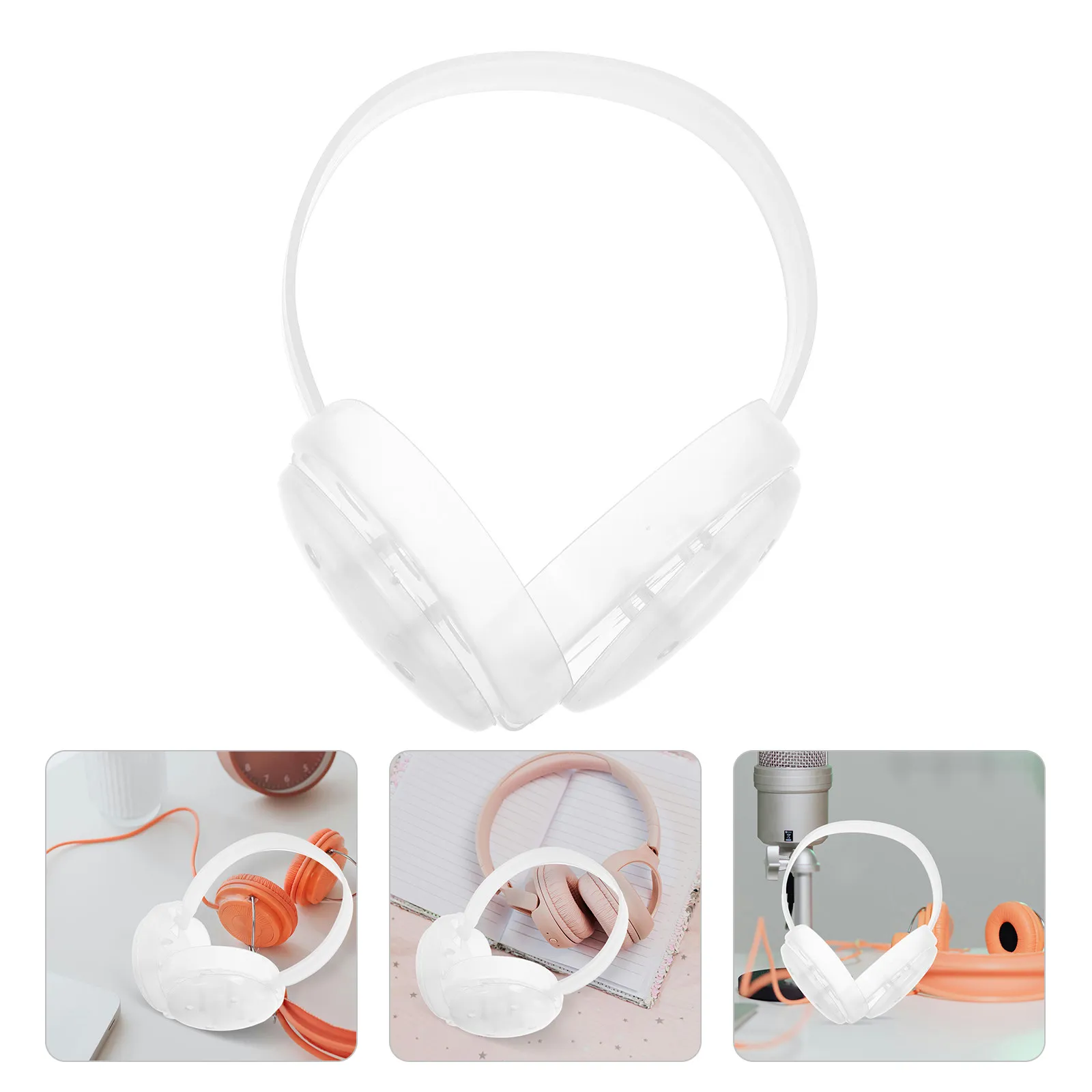 

4Pcs Foldable Earmuff Rack Plastic Frame Adjustable DIY Winter Ear Warmer Holder Ear Cover Storage Organizer Supplies