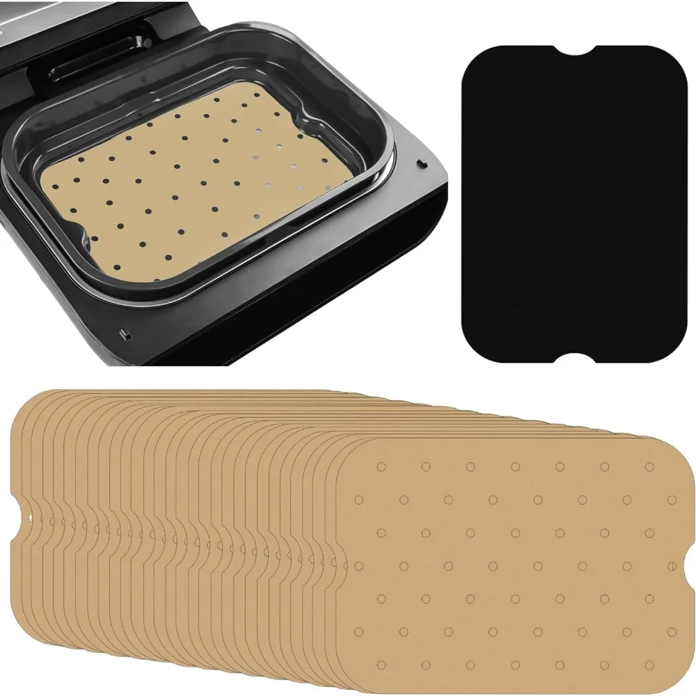 50Pcs Air Fryer Disposable and Convenient Baking Paper Non-stick Oil Absorbing Perforated Air Fryer Lining Baking Tools