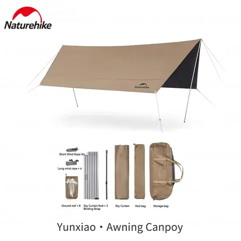 Naturehike Camping Solskydd Vinyl UPF2000+ UV Vattentät Presenning Utomhus Picknick 17㎡ Stort Solskydd Markis Velarium 10 best sales Sun Shelter-stranden - №6