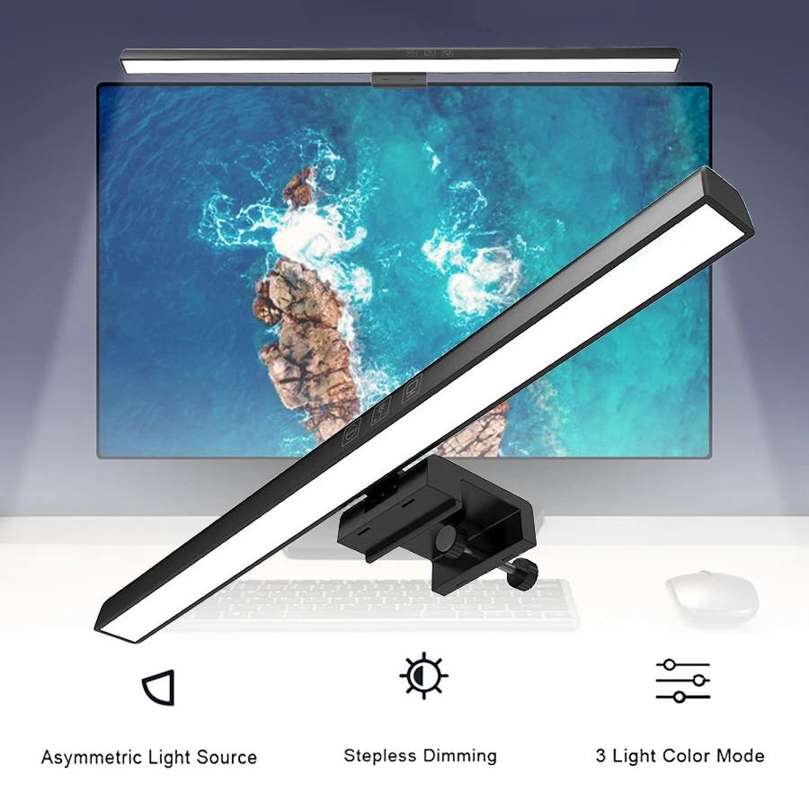 33cm 50cm Desk Lamp Monitor Screen Light Bar Hanging Table Lamp Bedroom Office Study Reading Light for Laptop Desktop Computer