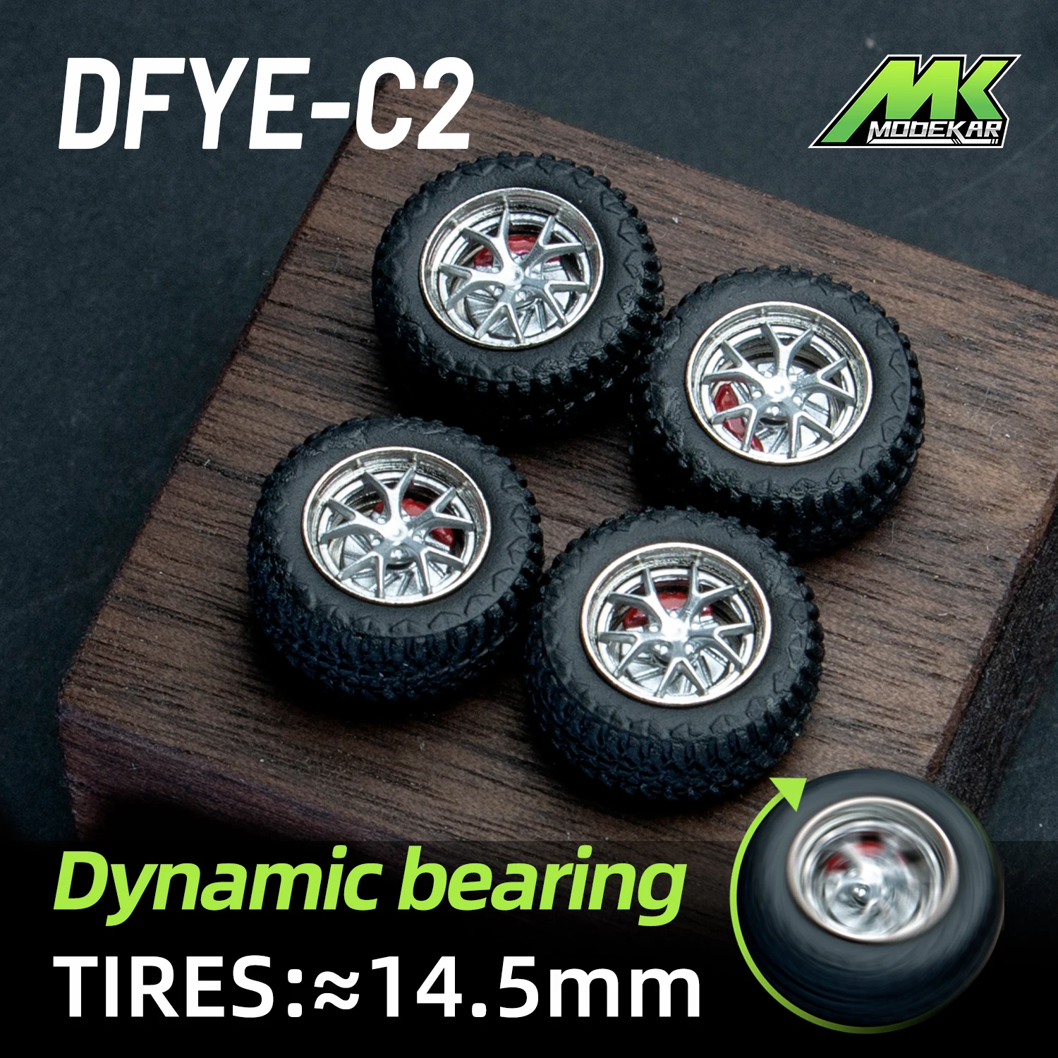 1/64 scale Dynamic bearing wheels Off-road wheels Tuning wheels Car models Rotating disc brake calipers Metal wheels bearing