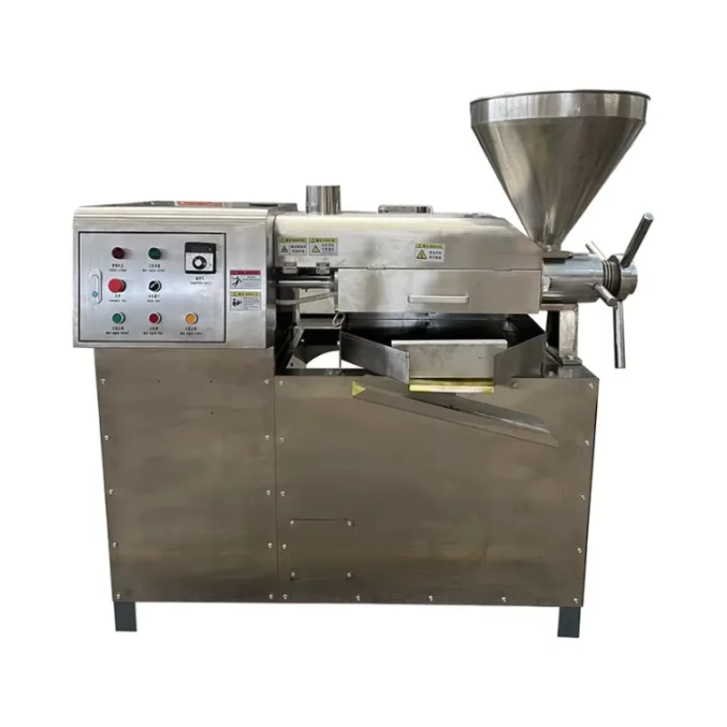 Automatic Oil Press Machine Commercial Edible Oil Press for Peanut Soybean Sesame, Cold Hot Dual Press Stainless Steel Equipment