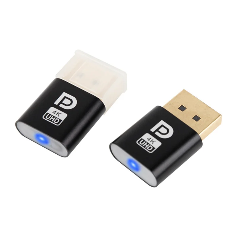 AEF7-4K Displayport Dummy Plug DP adaptador de pantalla Virtual DP Dummy Plug EDID accesorios de emulador fantasma sin cabeza para PC