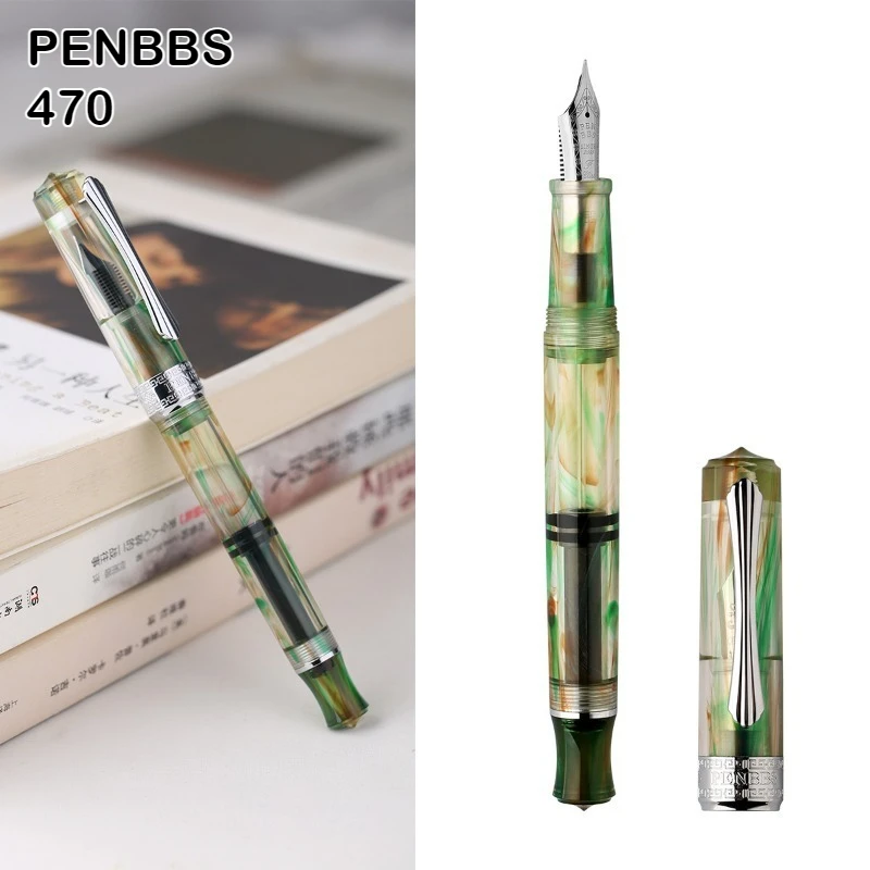 

PENBBS 470 Vacuum Filling Fountain Pen Large Capacity Clear Acrylic Pen PK MAJOHN HONGDIAN JINHAO School Supplies Stationery