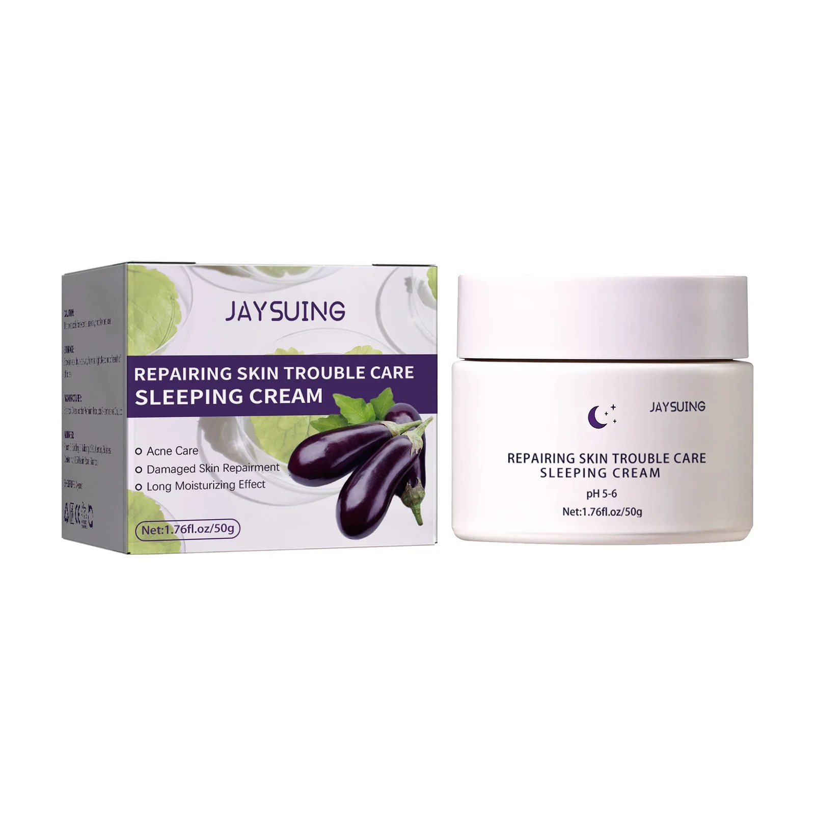 Repairing Skin Trouble Care Sleeping Cream Facial Care, Damaged Skin Repairment and Long Moisturizing Effect, 50g