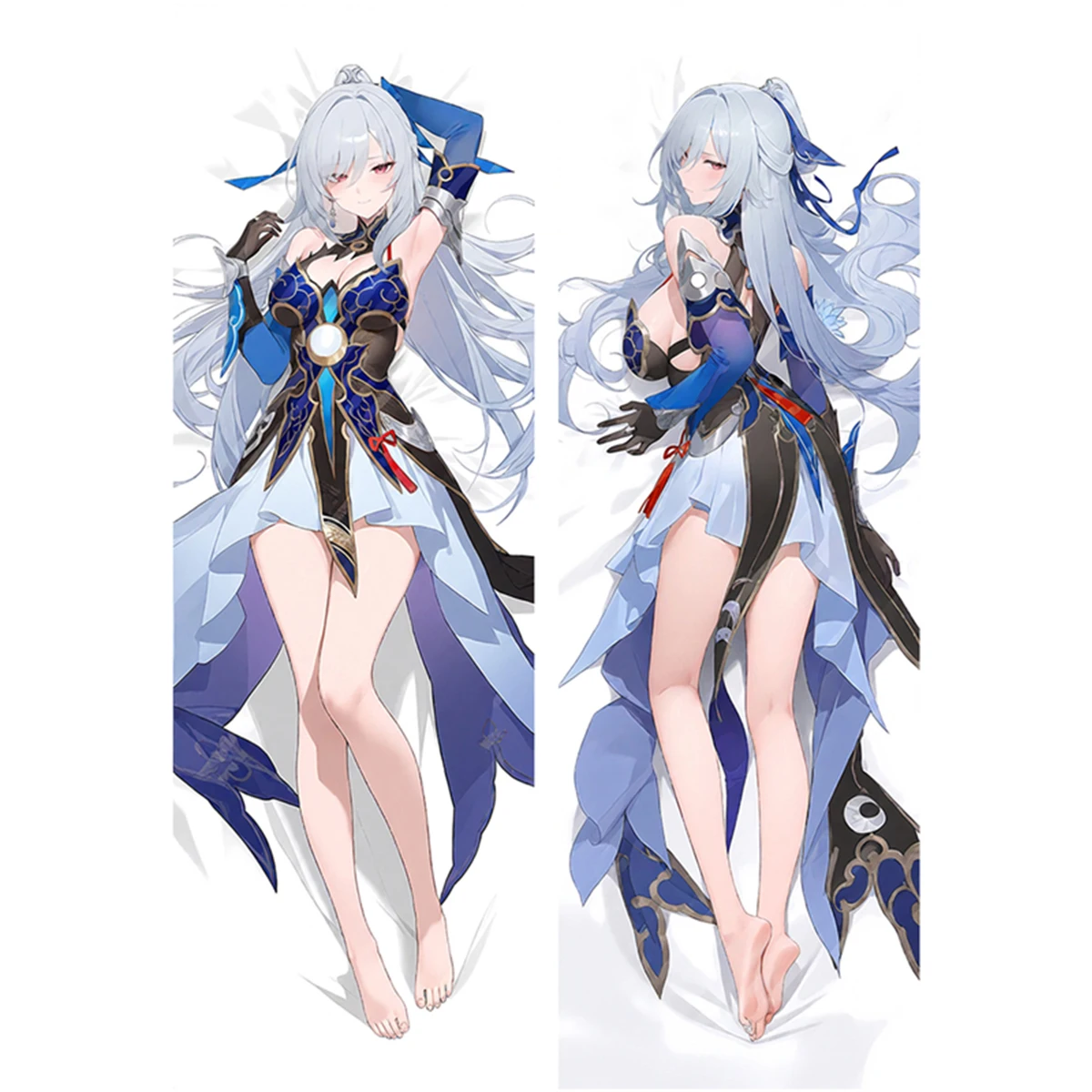 Jingliu Large Dakimakura Cover Anime Girl Long Life Size Equal Body Pillow Case Customized Printed Waifu Gift