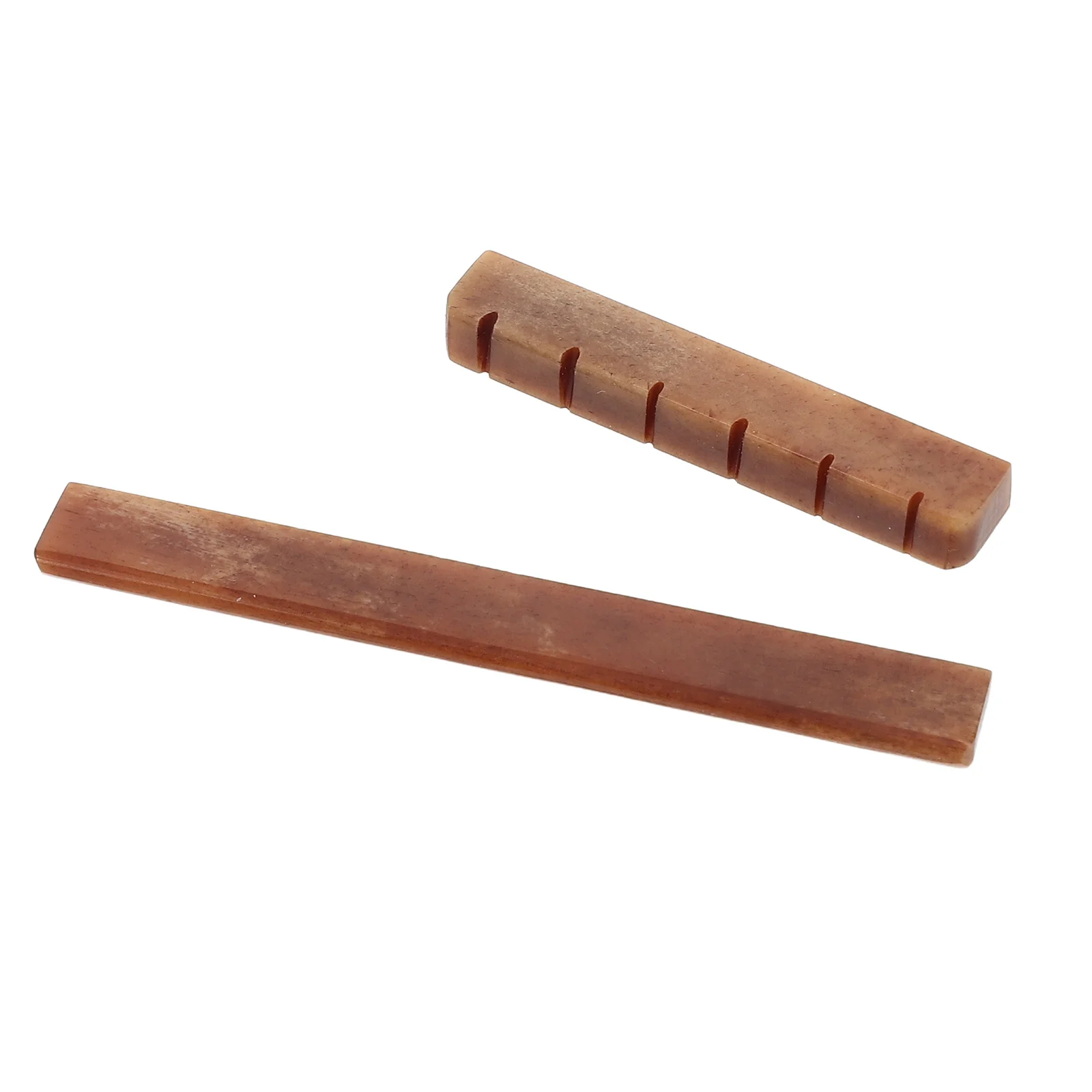 

1Set Acoustic Guitar Bone Bridge Saddle Nut Natural Camel Bone Replacement Enhance Tonal Clarity Stability for Most Acoustic