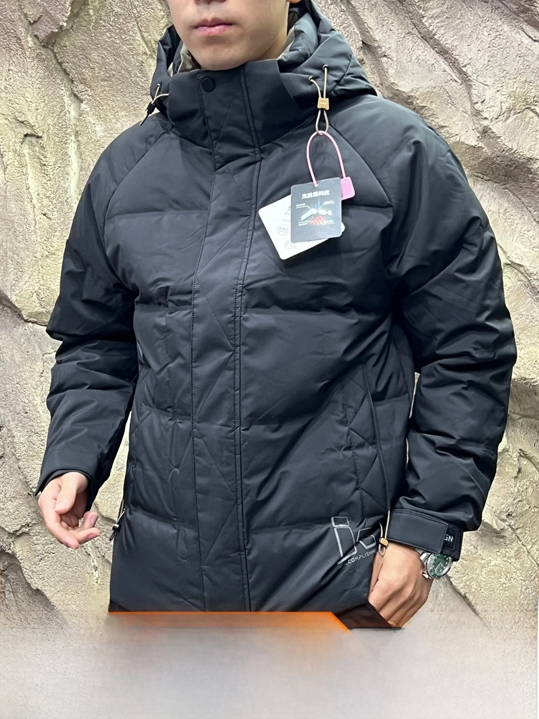 Warmth Guaranteed! 90 Duck down Filling! Three-Proof Black Tech! Winter Men's Outdoor Thickened Warm down Jacket