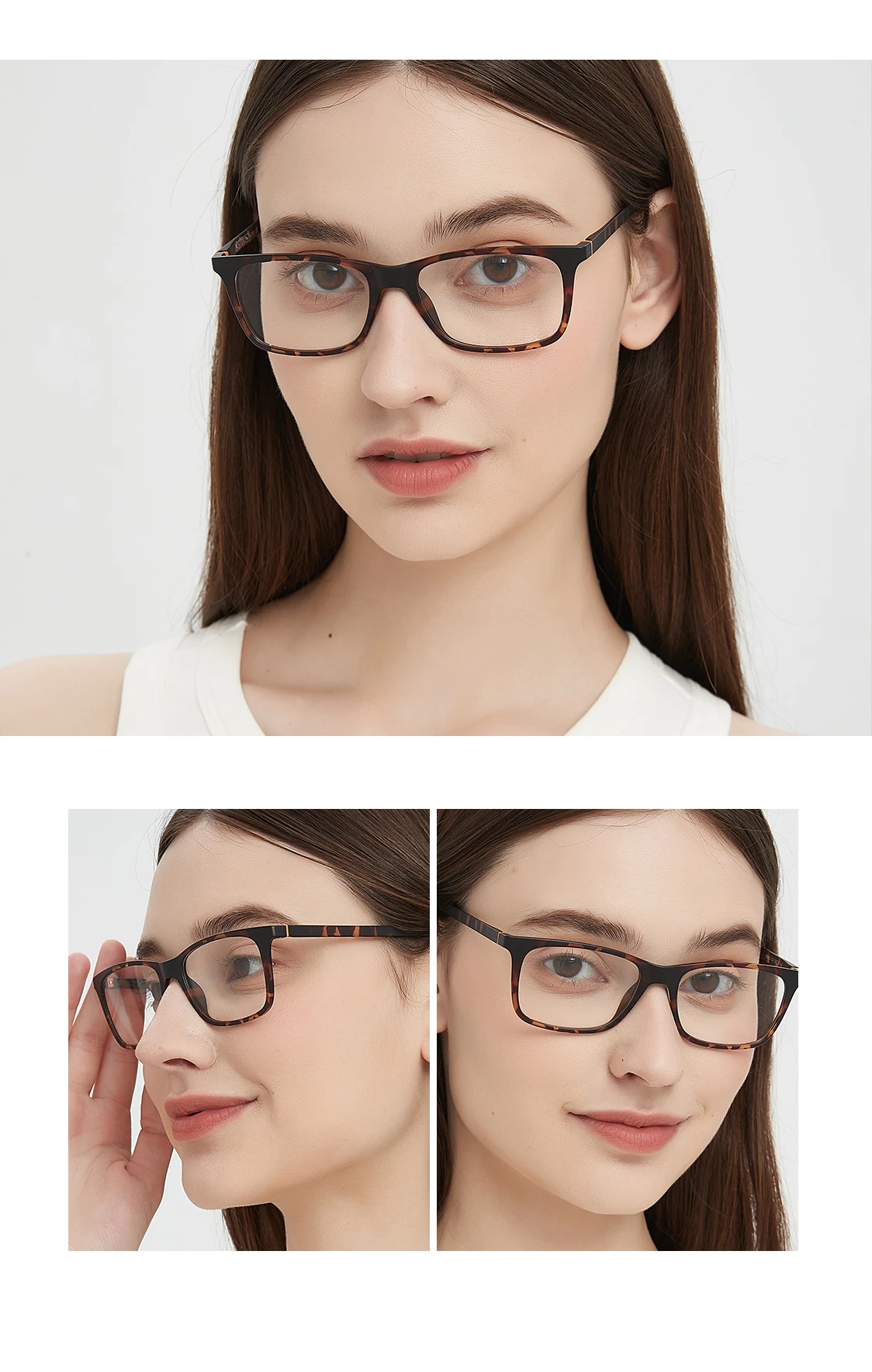 RS003 Myopie Brillen Rahmen Männer Quadratische Optische Gläser Rahmen Polarisierte Magnetische Clip auf Sonnenbrille – Detail 11
