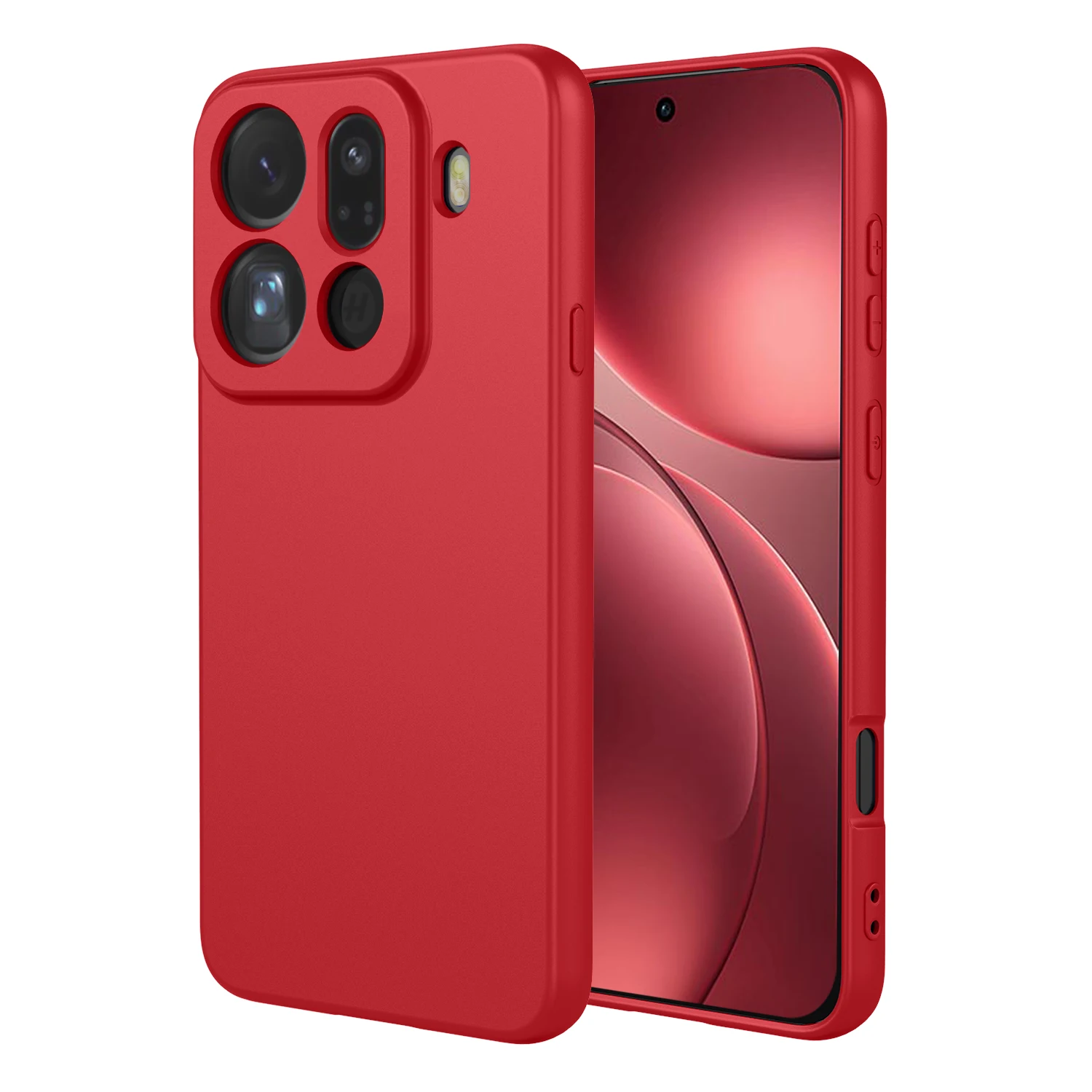 Schlichte, flexible Flüssigsilikonhülle für OPPO Find X9 Pro 5G Schutzhülle TPU Coque Shell Fundas