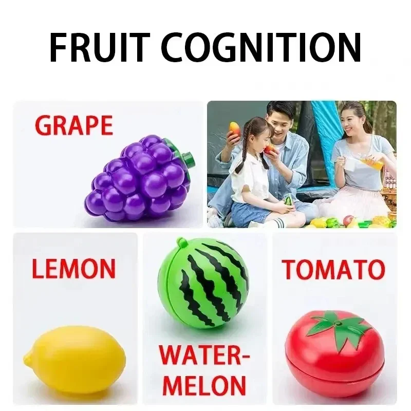 Cutting Play Food Toy for Kids Kitchen Toys Pretend Play Fruit Vegetable Pizza Cake Accessories Early Educational for Girl's Toy