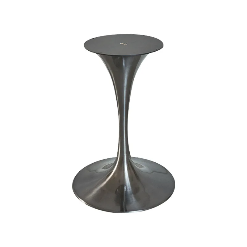 

Stainless steel negotiation table legs small waist table feet modern simple silver plated speaker base tulip dining table