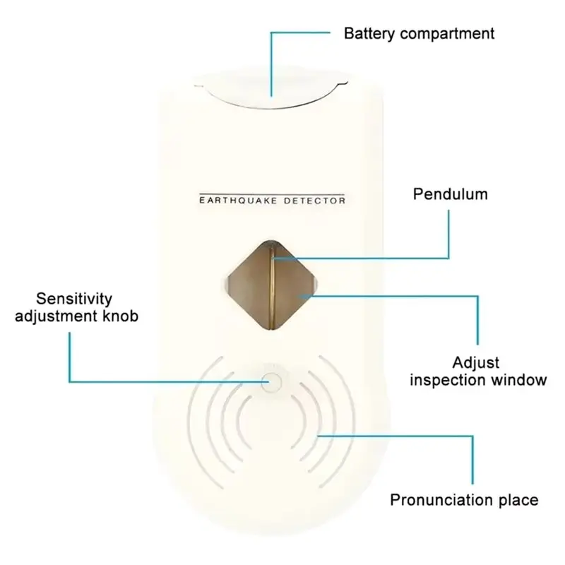 【NEWLY】2X Detector P Wave Earthquake Get Early Warning Of Impending Earthquake Alarms Earthquake Detector For Home Office