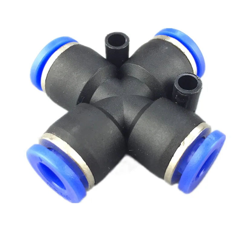 10pcs/lot Pneumatic fittings PZA-8 PZA-4 PZA-6 PZA-10 PZA-12 four Way Cross pneumatic pipe fitting