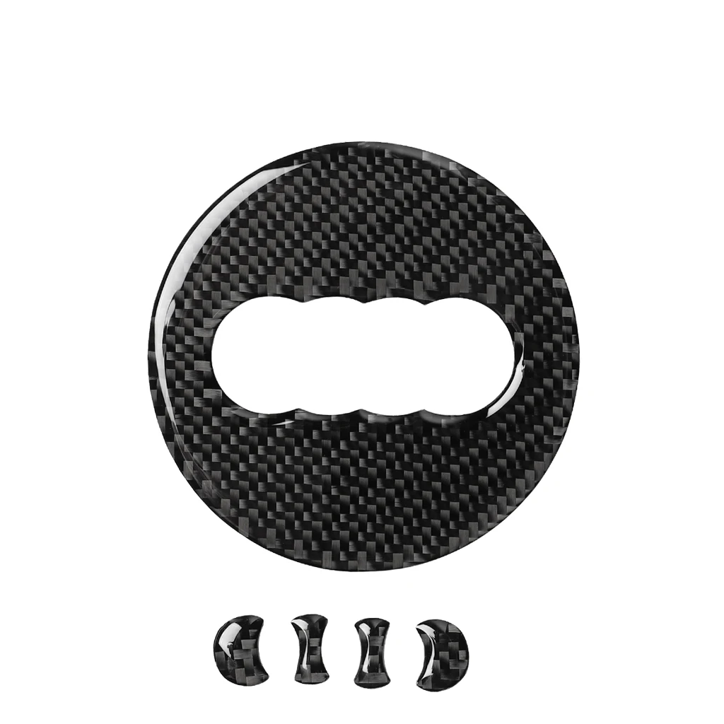 Car Steering Wheel Cover Carbon Fiber Texture Sticker Decoration For Audi A4 B8 B9 A3 8V 8Y S3 Q3 8U Q5 8R Q7 Q2 Accessories