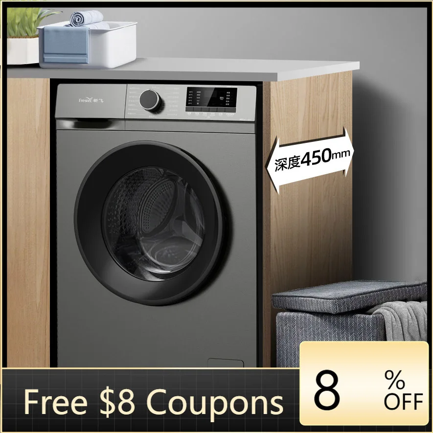 STLFFrestec 8kg Front Load Washer, Quick Wash & Eco Friendly Design   a Hot Seller for Homes & Apartments