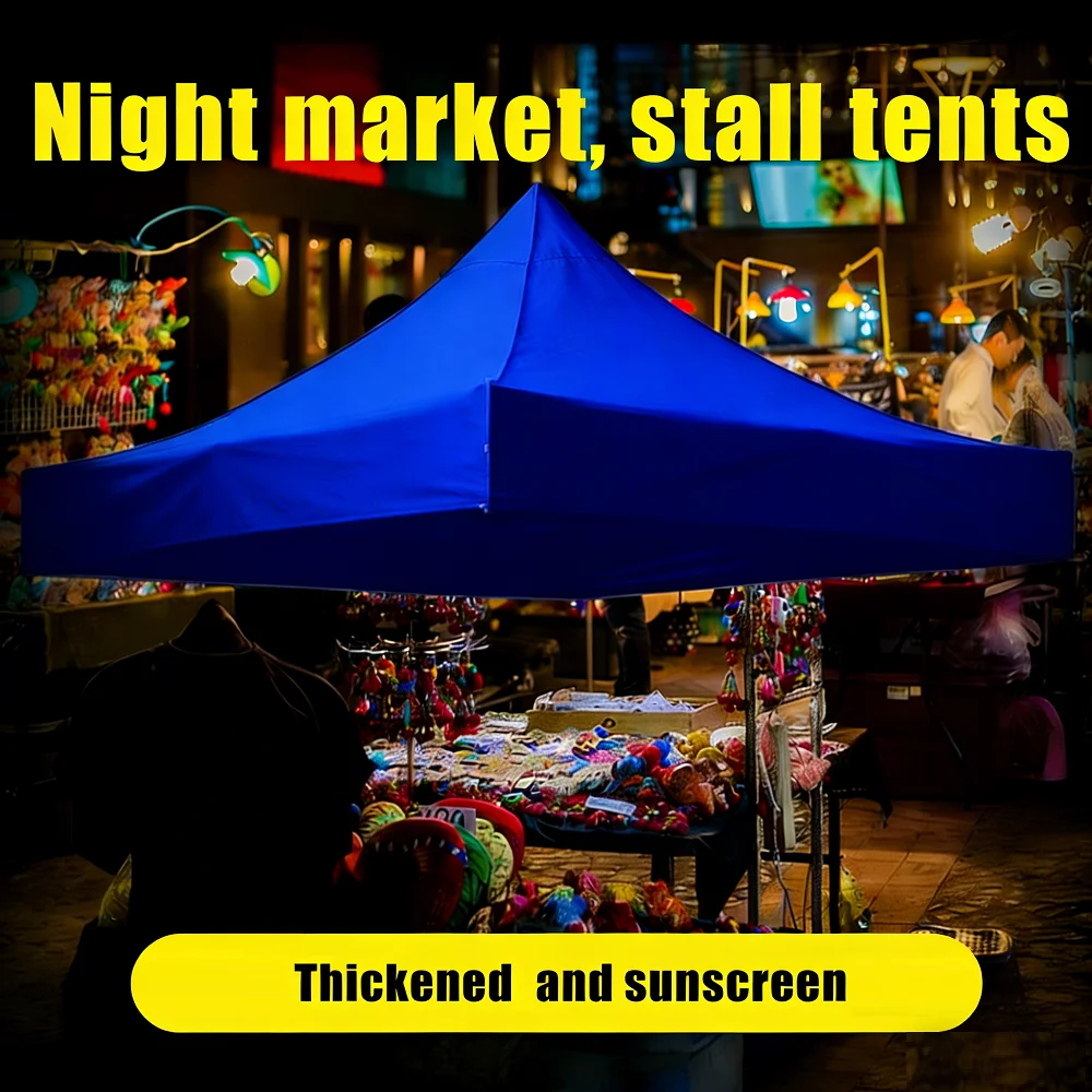 A 10Ft*10Ft Outdoor Klein Blue Tent with a Regular Top Fabric, Easy to Carry, Provides Shade and Sun Protection.