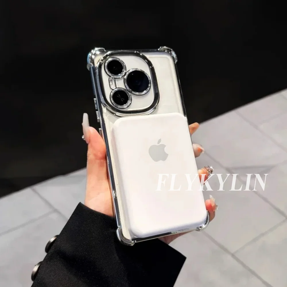 Phone Case For Samsung A17 A16 A36 A56 A15 A25 A35 A55 A14 A34 A54 Soft Silicone Shockproof Electroplated Magnetic Bracket Box