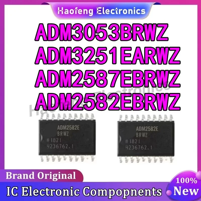 

5PCS ADM2582EBRWZ-REEL7 ADM2587EBRWZ-REEL7 ADM3053BRWZ-REEL7 ADM3251EARWZ-REEL SOP-20 integrated circuit Electronic