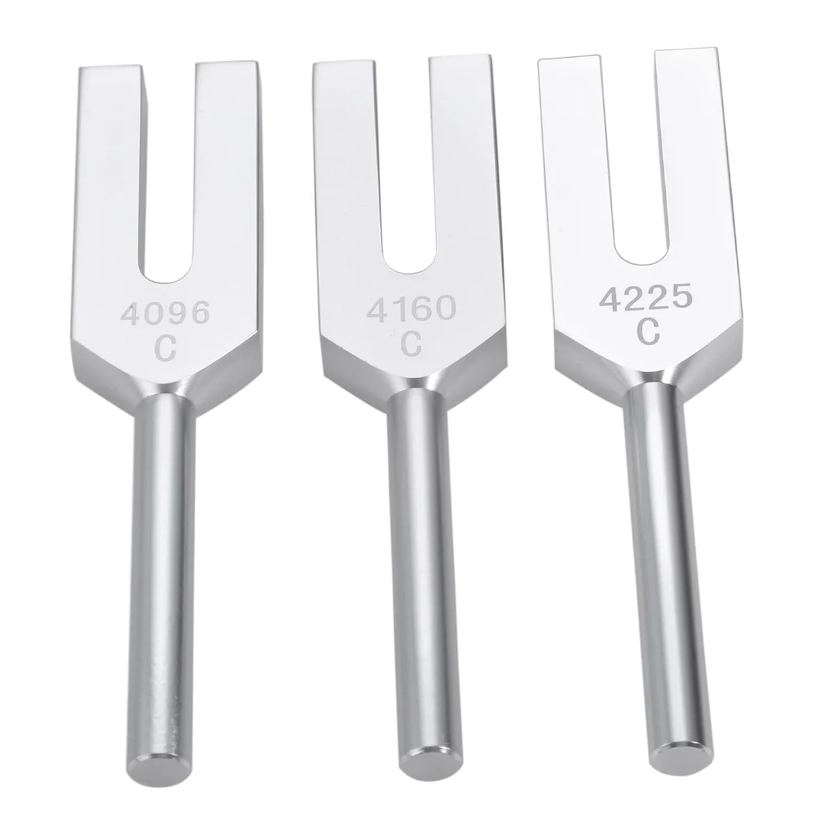 Juego de 6 diapasones A14M 4096 Hz 4160 Hz 4225 Hz Juego de diapasones con martillos de madera y bolsa de tela Estilo 1