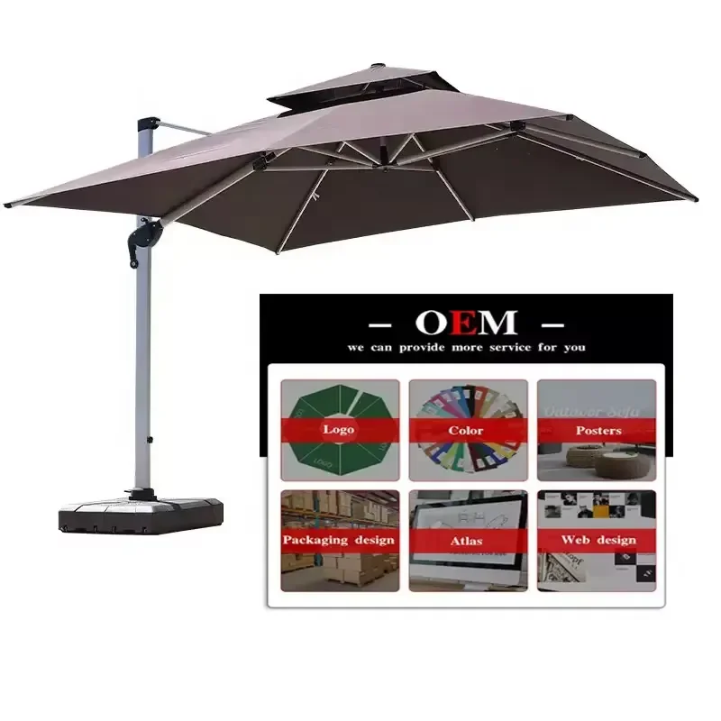 [280 Grams Canopy Polyester]Original Umbrella Factory Garden/Hotel/Rustaurant/Patio/Courtyard Top Standard Sun Brella