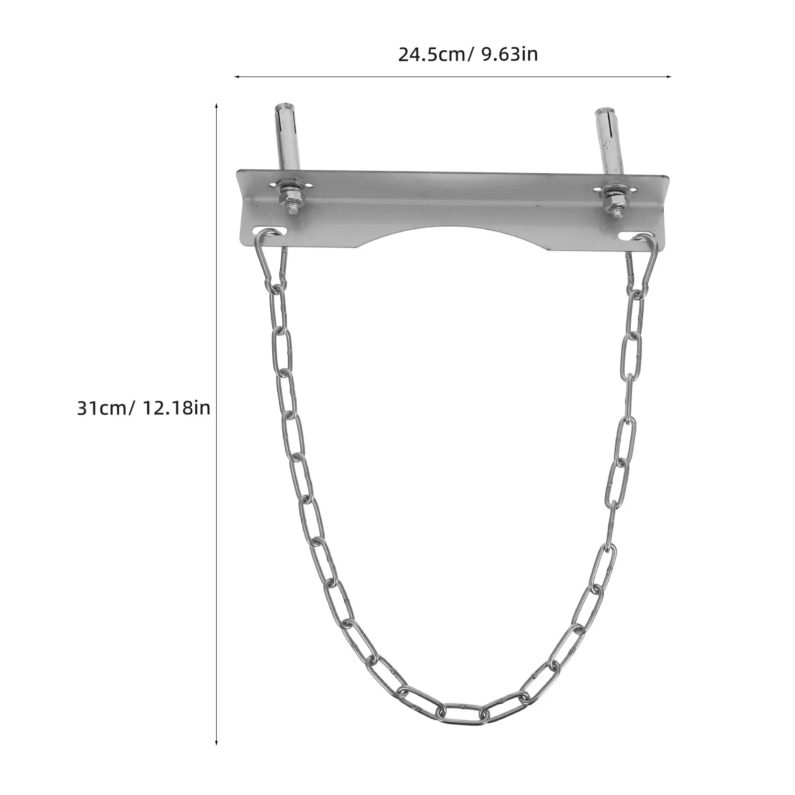 Oxygen Cylinder Holder Metal Gas Cylinder Mount Bracket with Chain Secure Fixation Propane Tank Holder Trailer Rv Propane Tank