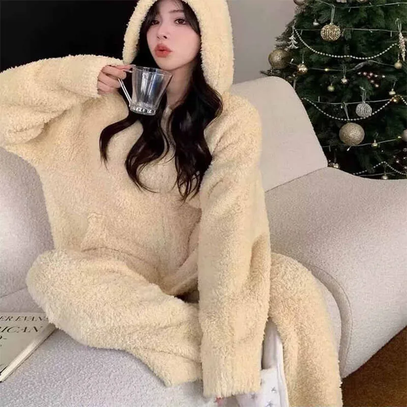 

Пижама с капюшоном из мультфильма «Покемон Пикачу», теплая полуфлисовая домашняя одежда на осень и зиму, подарок другу