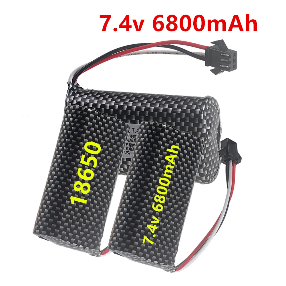 SM-3P Plug 7.4V 6800mAh Li-ion Battery for Watch Gesture Sensing Twisted RC Stunt Car toys accessories 7.4v 2s 18650 Battery