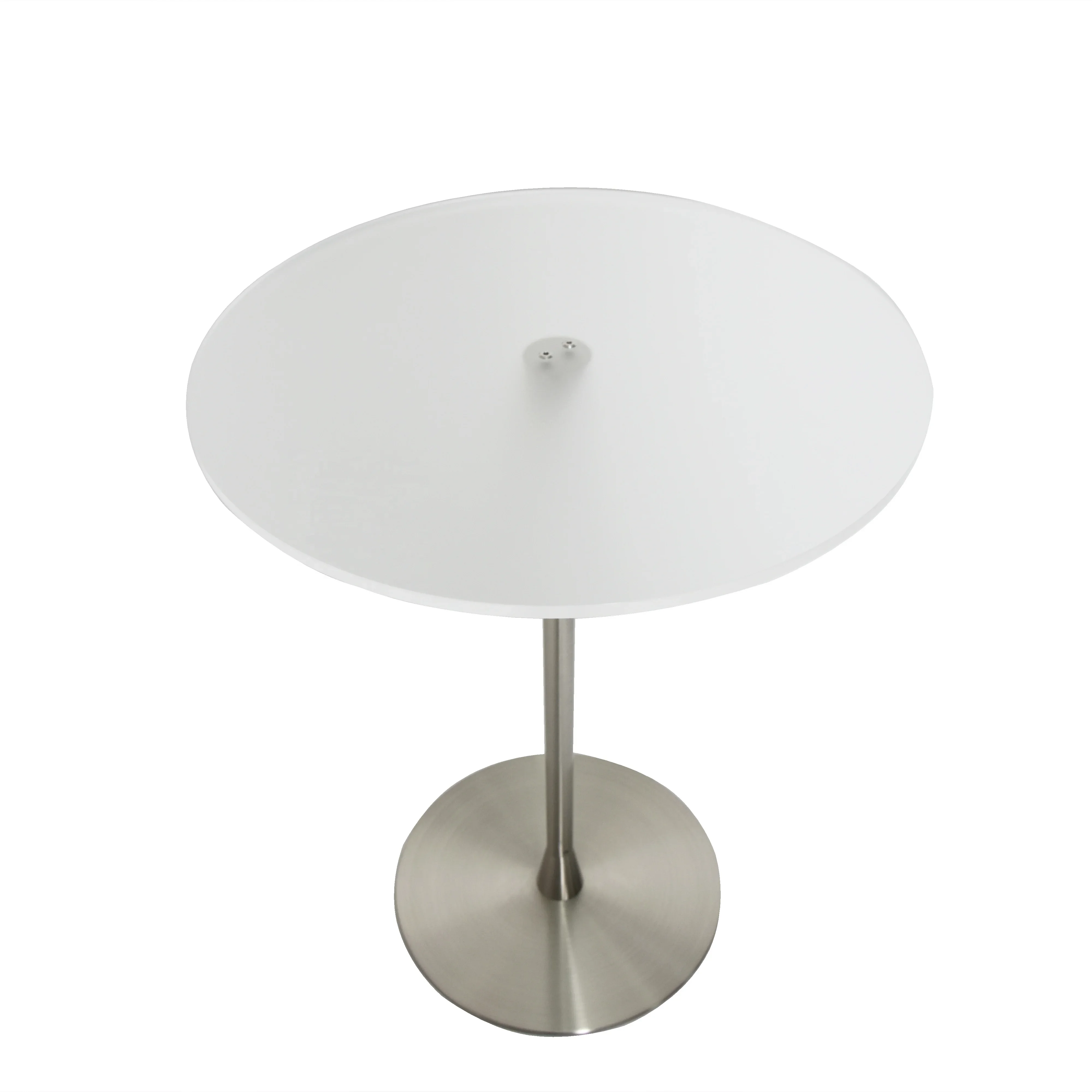 Exclusive Custom Premium Acrylic Frosted Table Straight Bar Side Table Frosted Round Table For Office Classroom