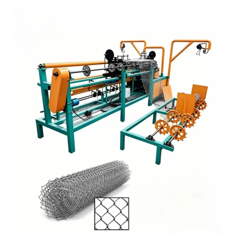 High Speed Single/Double Wire Chain Link Fence Machine, Automatic Diamond Mesh Making Machine for Sports/ Farm Fencing