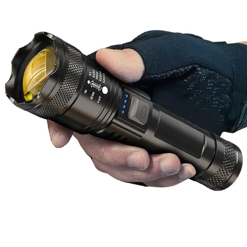 

Powerful Flashlight For Hiking Waterproof 2 Modes Torch Light Aluminum Alloy Powerful Torch Portable Flash Light For Adventure