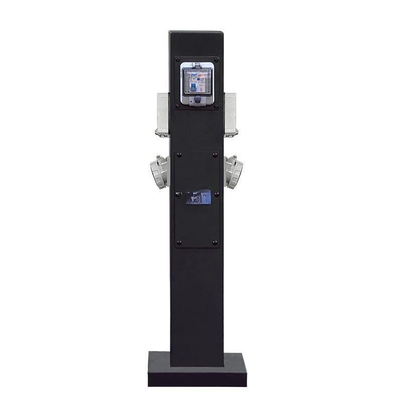 Utility column integrated water and, with weatherproof socket, 304 stainless steel for villa landscaping