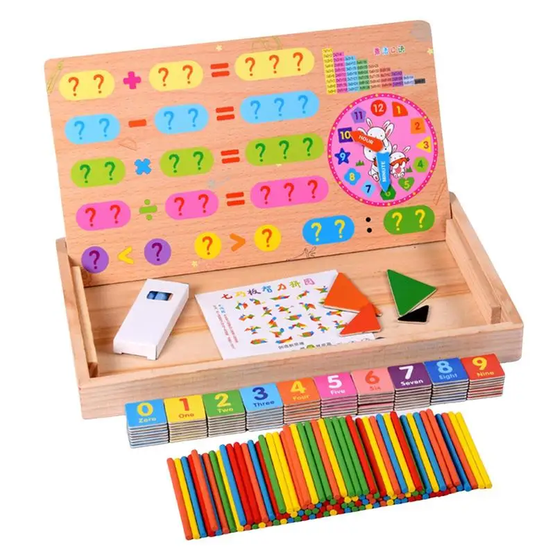 Bâtons de comptage, cartes de nombres et tiges de comptage, jouets d'apprentissage alth, zones scolaires et salle d'irritation, bâtons mathématiques Montessori