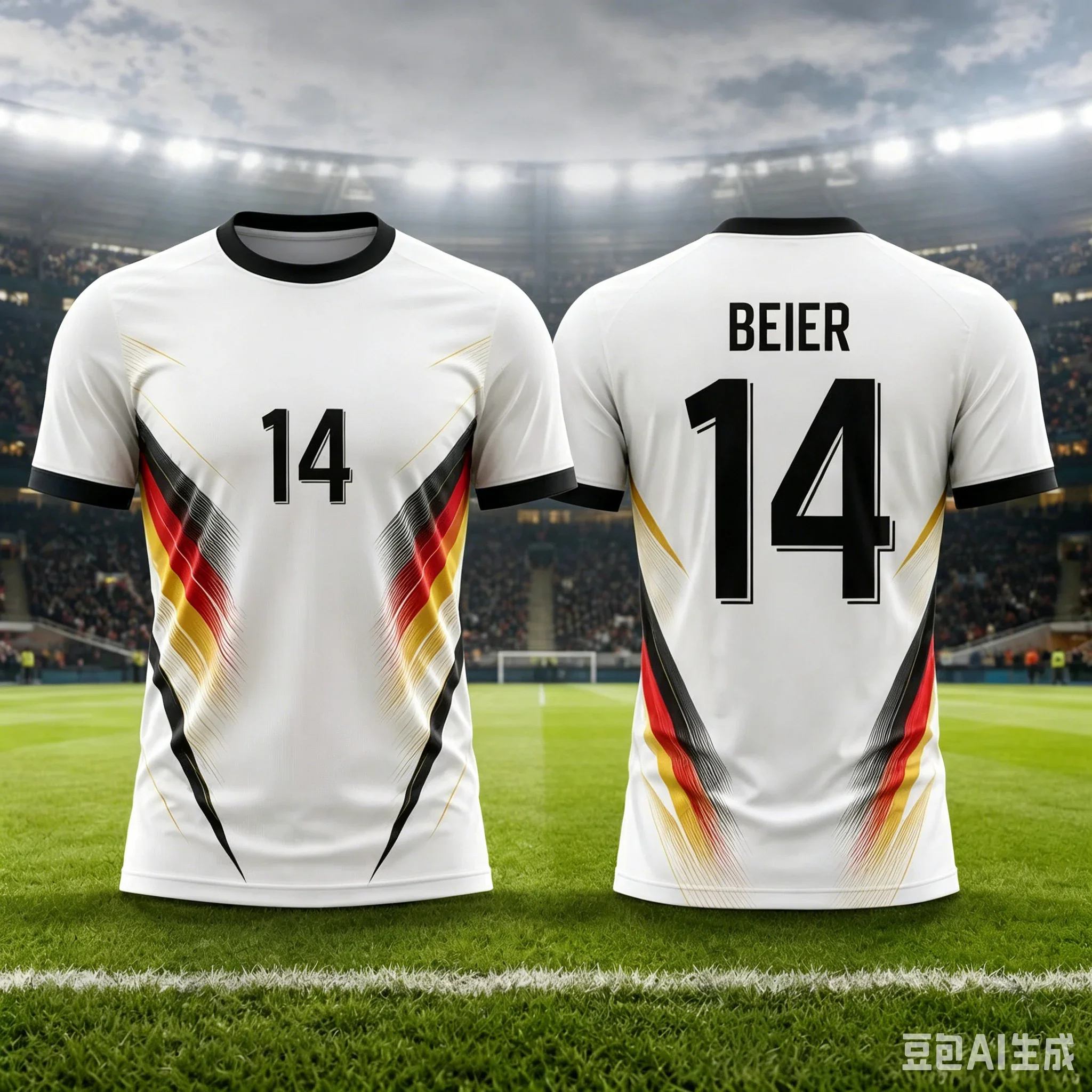 2026 Deutschland Fußballtrikot Schwarz Rot Gold Gestreiftes T-Shirt Nr. 2 7 8 9 10 14 26 Herren Atmungsaktives Schnelltrocknendes Fußball-Trainingsshirt Y2k – Detail 8