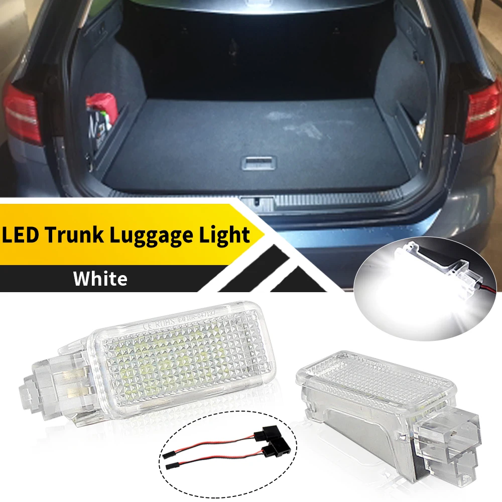 1PC/2PC LED Trunk Boot Lights Lamp White For Octavia II(1Z) 4D 2004-up For Roomster 2D/5D 2006-up Led Luggage Compartment Light
