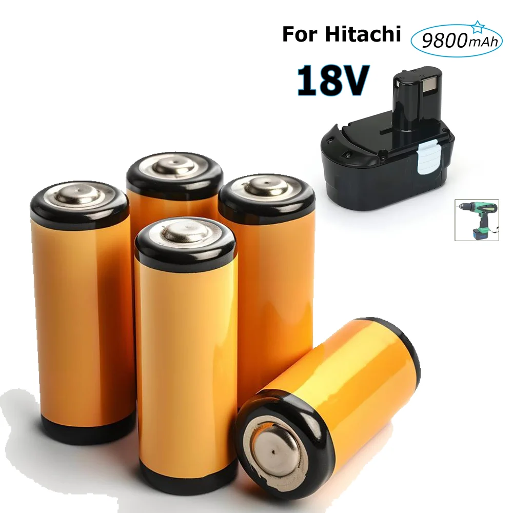 18V Replacement Rechargeable Battery 9800mAh NI-CD for Hitachi BCL1815 BCL1830 EBM1815 EBM1830 DS18DL DH18DL C18DL DV18DL