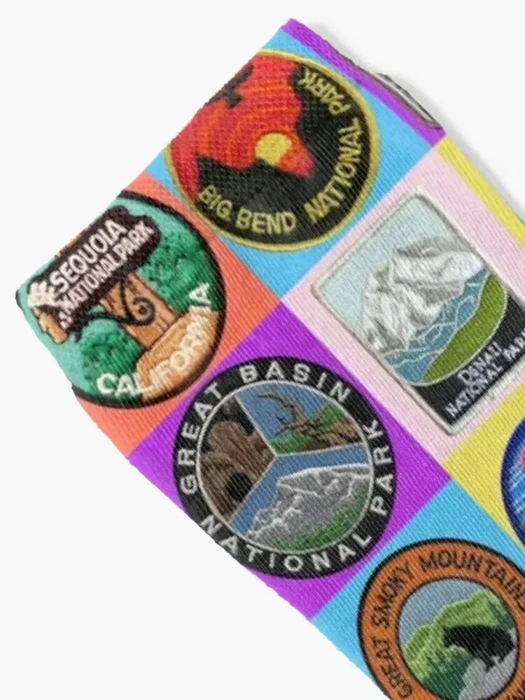 National Parks Patchwork Socks cool funny gifts professional running snow Men's Socks Luxury Women's