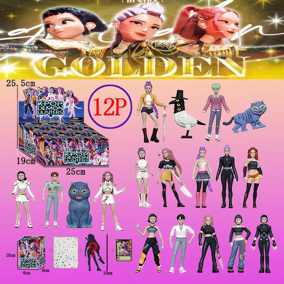 Anime Kpop Demon Hunters Blind Box Action Figure Set - Collectible Figurines Derpy Tiger Ranimeumi Mira Zoey Sussy for Fans Gift