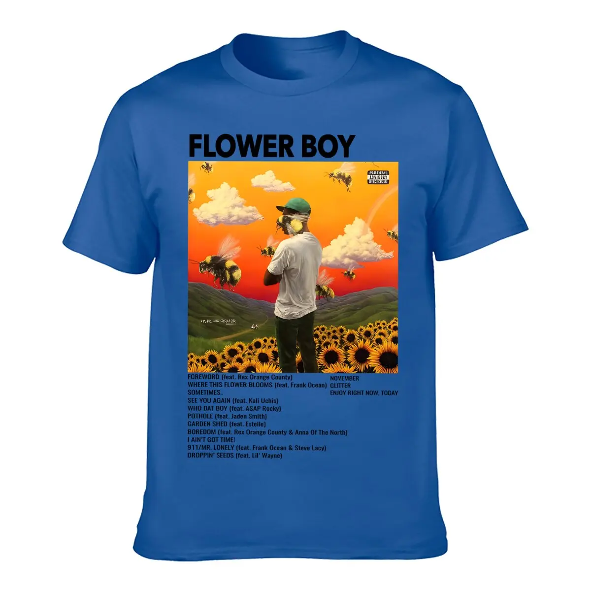 Flower Boy - Tyler The Creator| Retro Album T Shirt Prevalent Leisure Cotton Tees