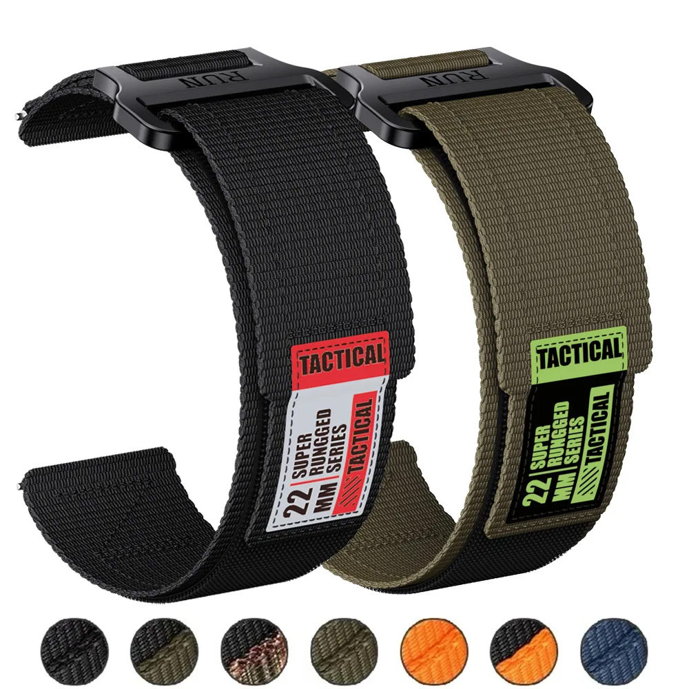 20mm 22mm ナイロンループストラップ Garmin Vivoactive 4 5 Forerunner 255 265 スマートウォッチバンド Garmin Venu 3 2 Correa対応 交換可能