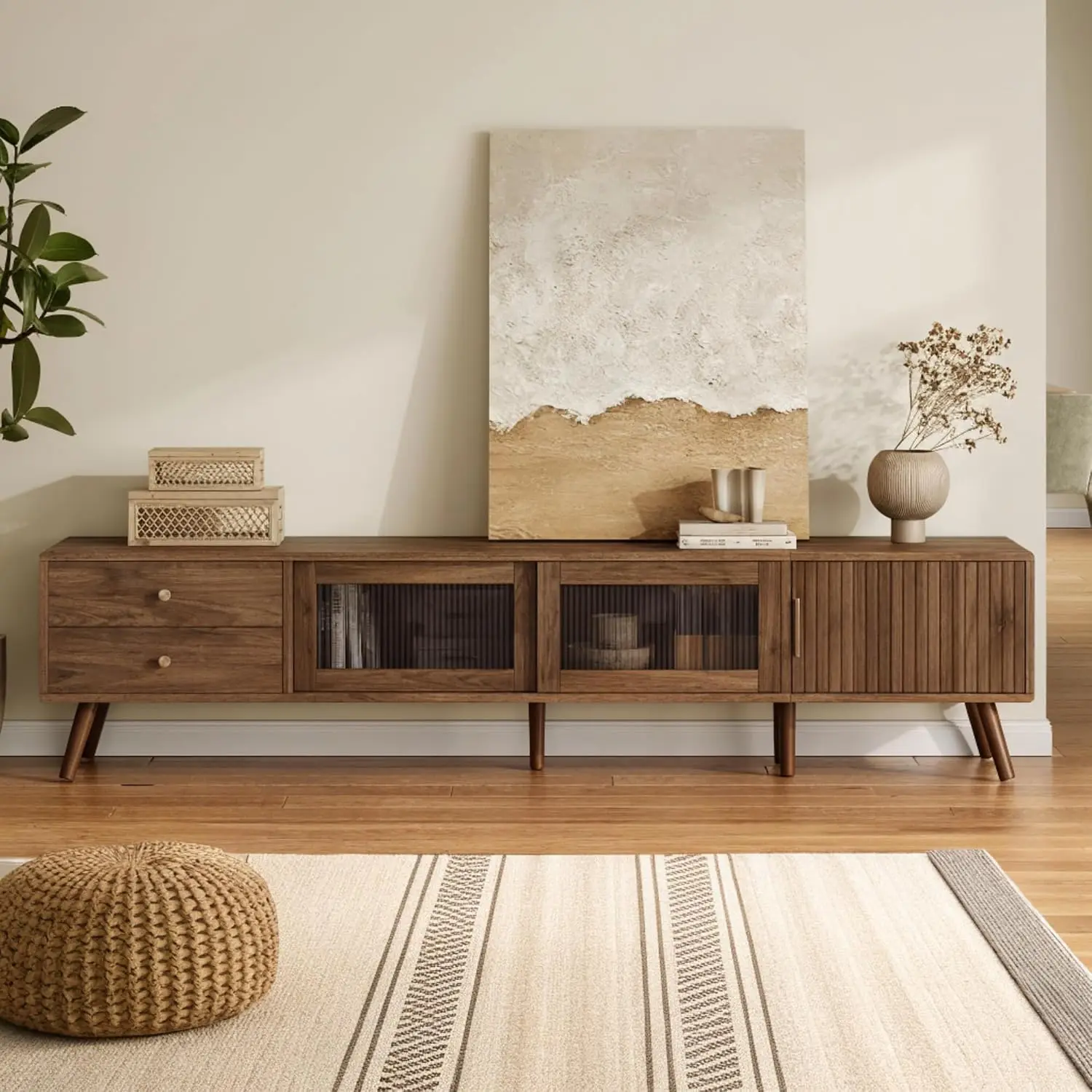Mid-Century TV Stand for 85