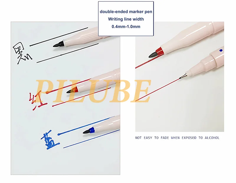 ACE 304 314 324T Dual Tip Quick Dry Oil Based Marker Pen for Lab Hospital Use Resistant to 75% Alcohol Professional Marking Tool