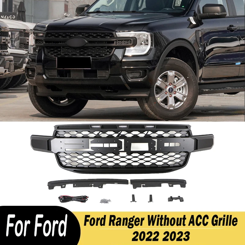 Raptor Style Front Bumper Grille With Light Without ACC Auto Parts For Ford Ranger 2023 2024