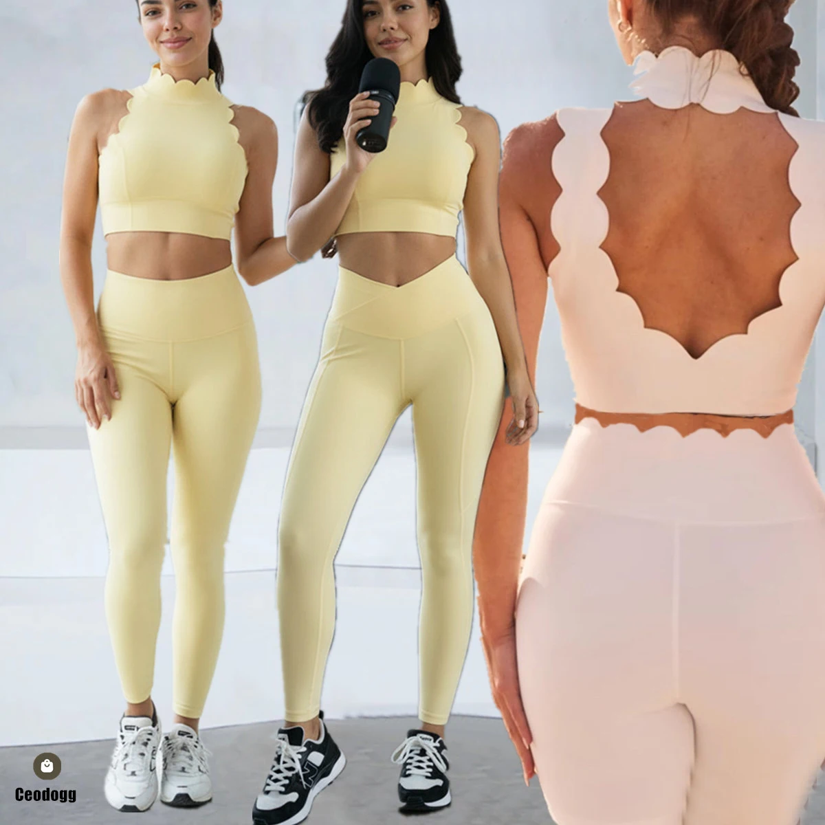 

2PCS Yoga Set Women Gym Sportswear Sport Bra Beauty Back Workout Tops High Waist Yoga Pants Hip Lift Gym Leggings XP42