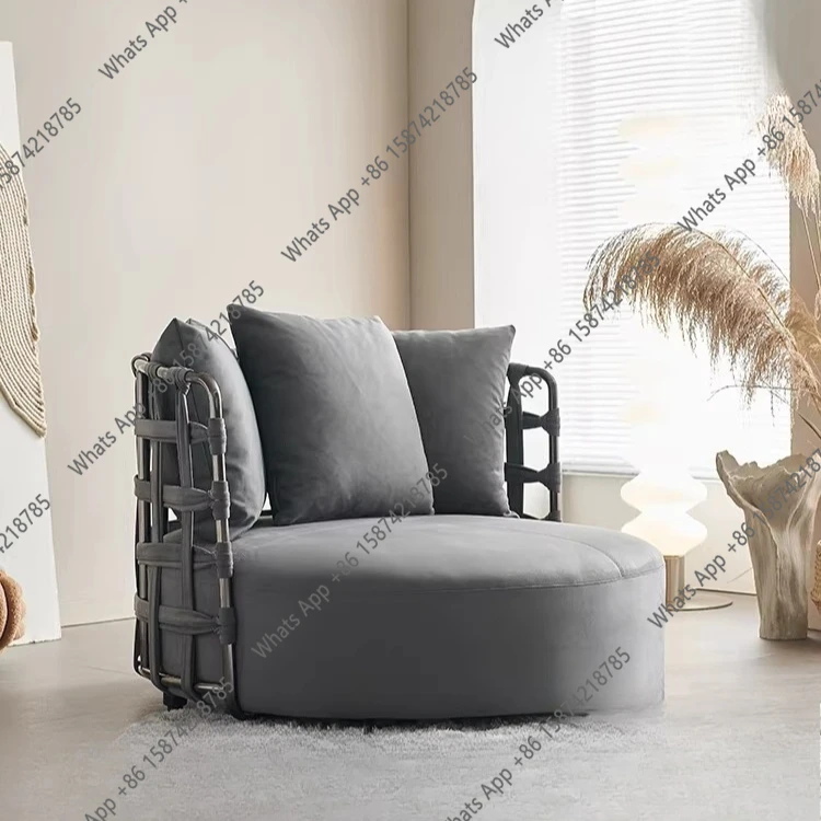 

Italian minimalist lounge chair designer living room villa single sofa high-end minimalist lazy sofa