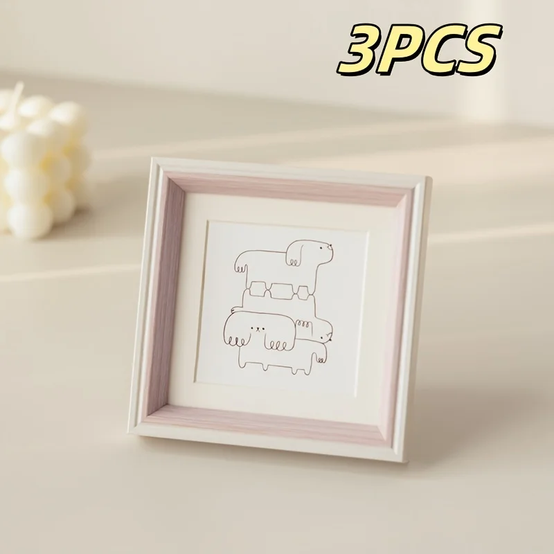 3Pcs Square Photo Frames Empty Frame
